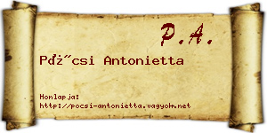 Pócsi Antonietta névjegykártya